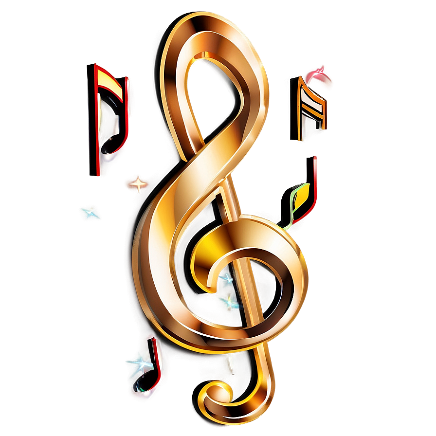 Golden Musical Note Png Rxp45