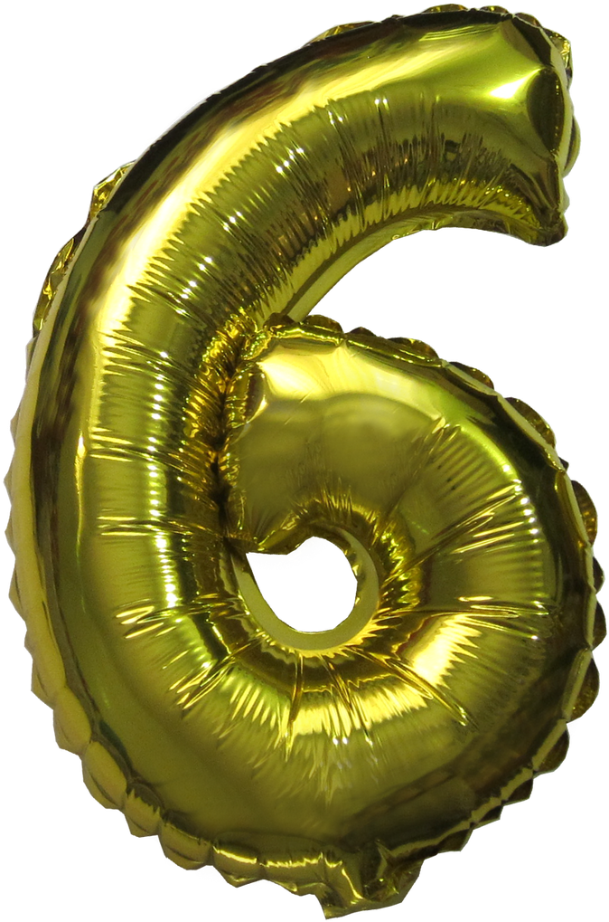 Golden Number6 Balloon