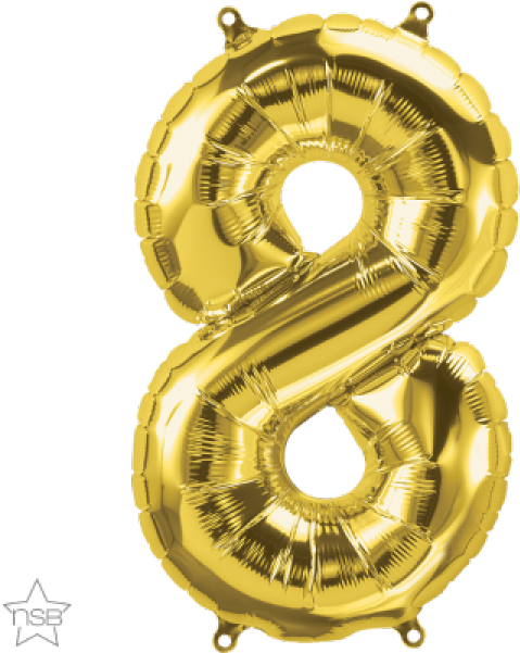 Golden Number8 Balloon