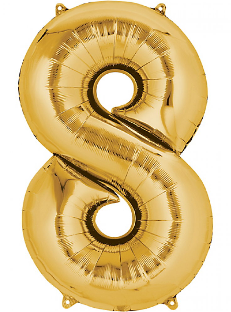 Golden Number8 Balloon