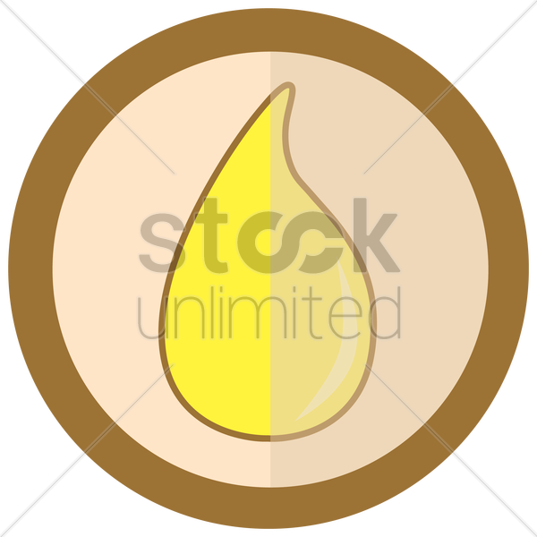 Golden Oil Drop Icon