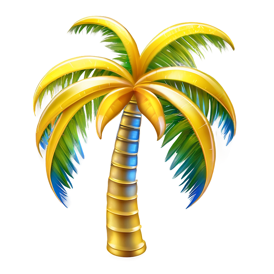 Golden Palm Tree Emoji Png 06272024