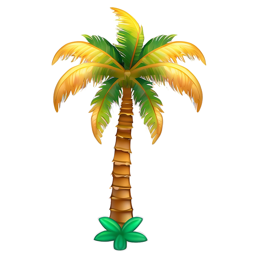 Golden Palm Tree Emoji Png 06272024