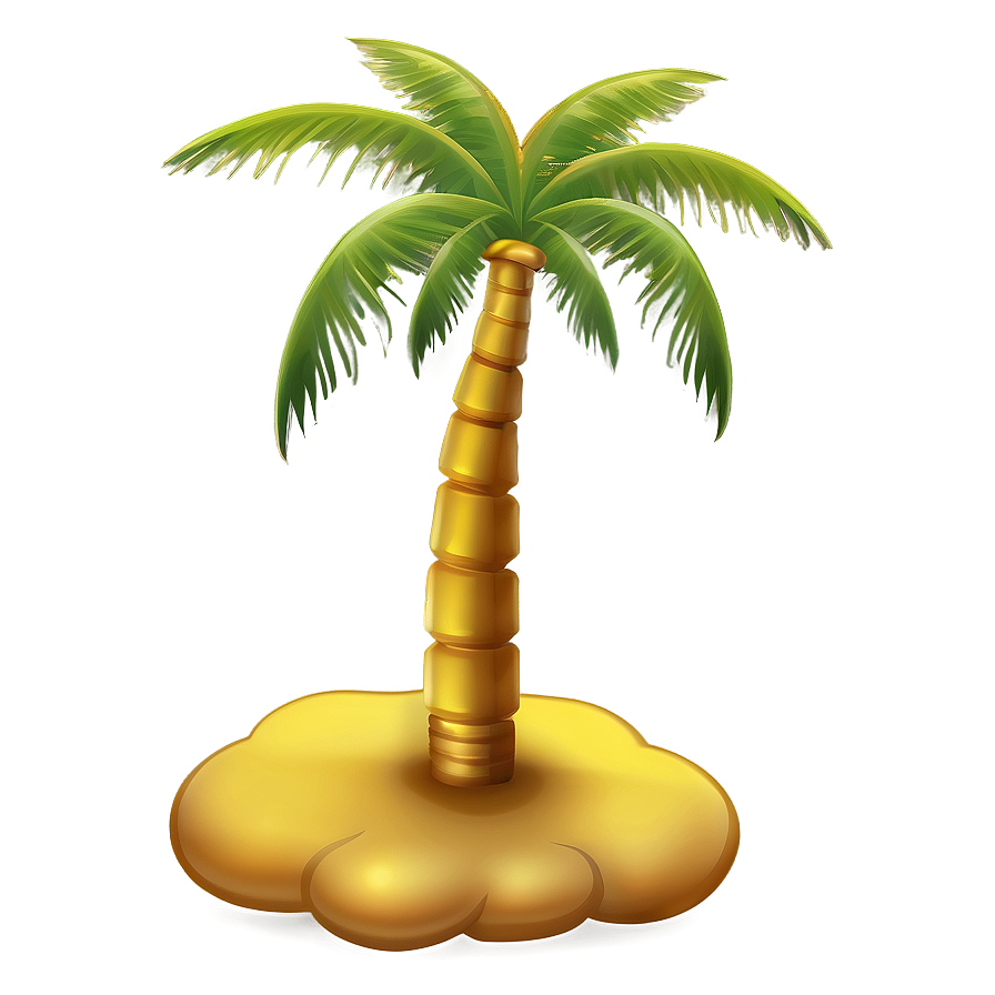 Golden Palm Tree Emoji Png Khn