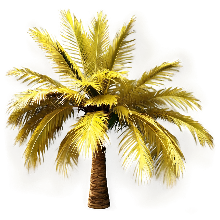 Golden Palm Tree Png 04292024