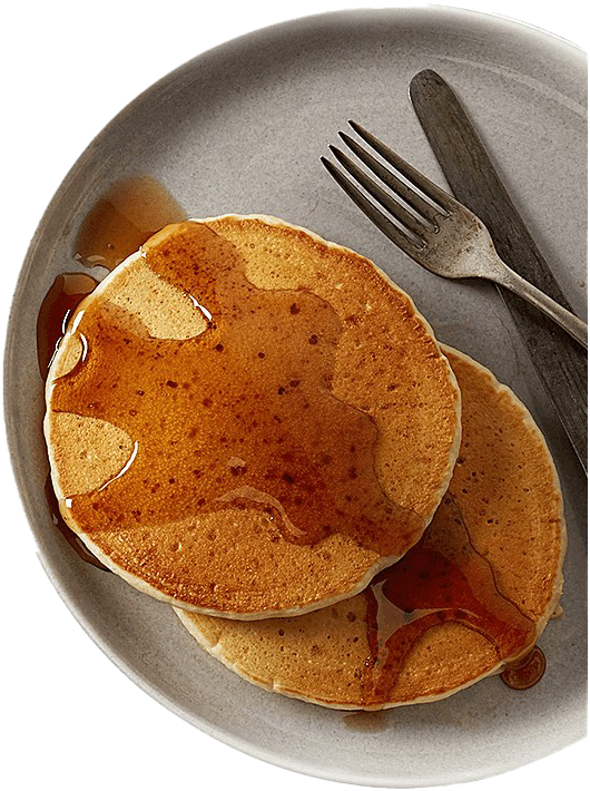 Golden Pancakeswith Syrupon Plate