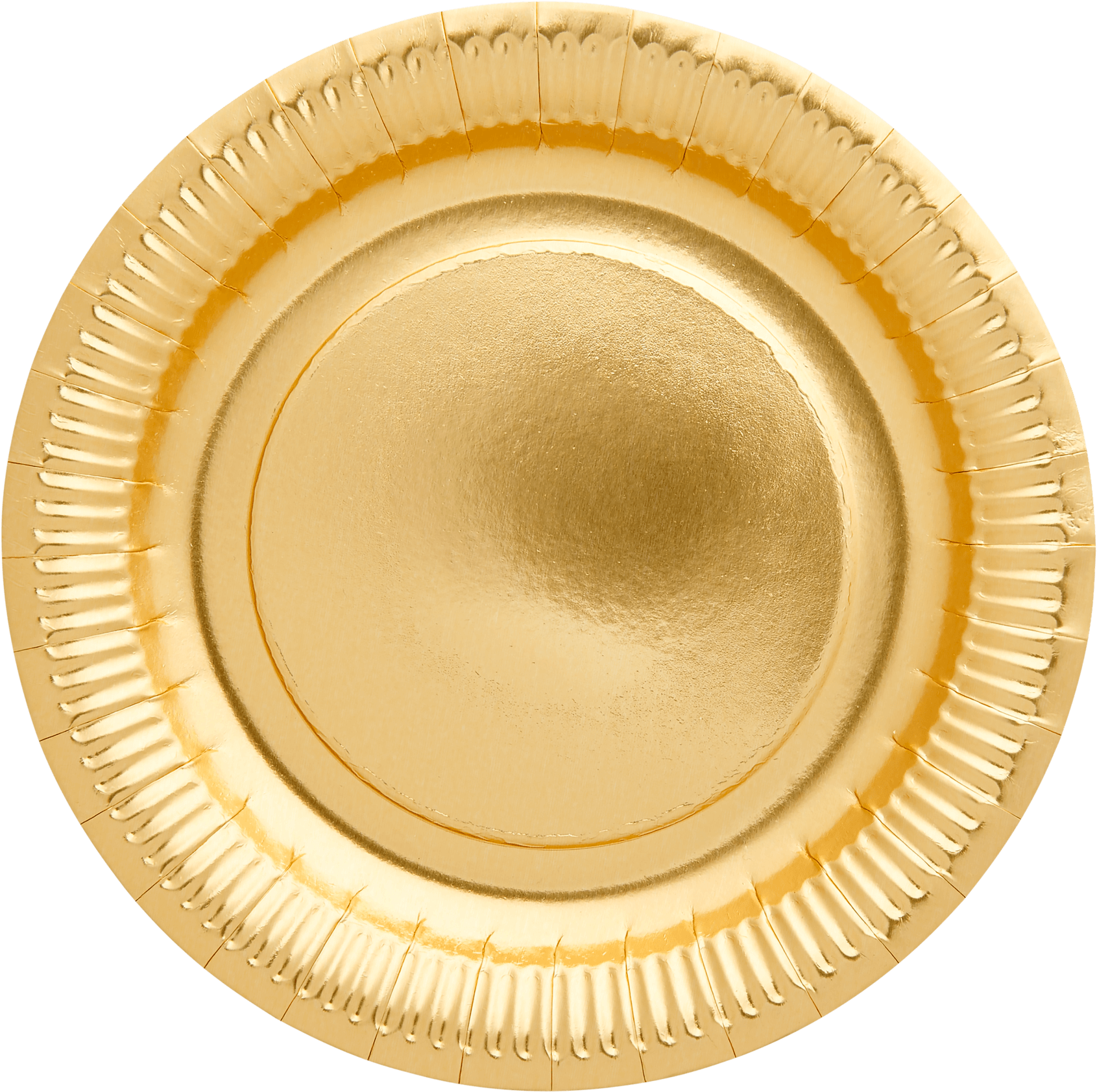 Golden Paper Plate Top View