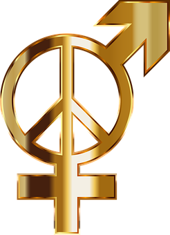 Golden Peaceand Love Symbol