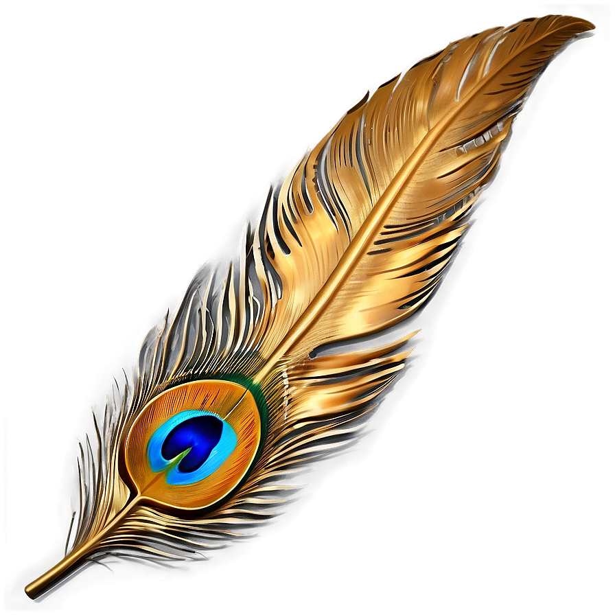 Golden Peacock Feather Png 70