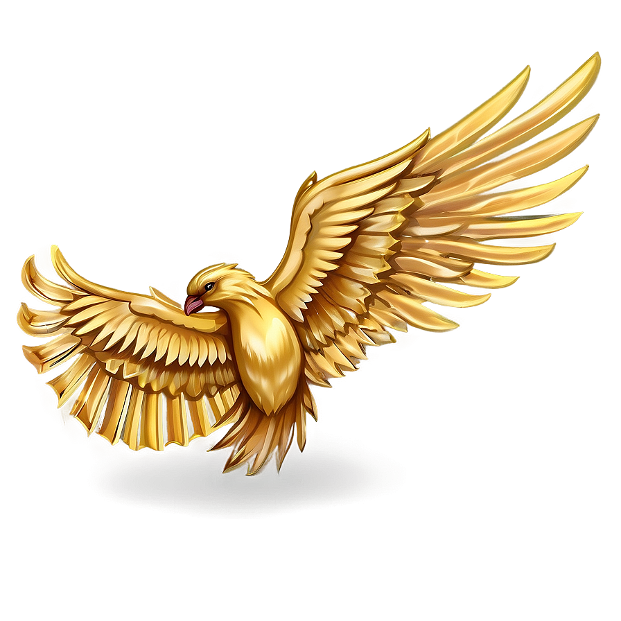 Golden Phoenix Outline Png Aqe16