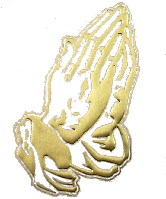 Golden Praying Hands Graphic