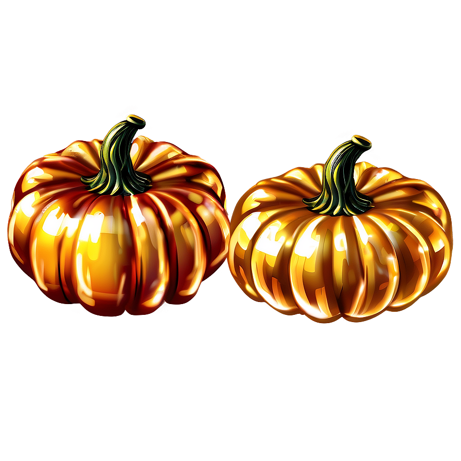 Golden Pumpkin Clipart Png 06132024