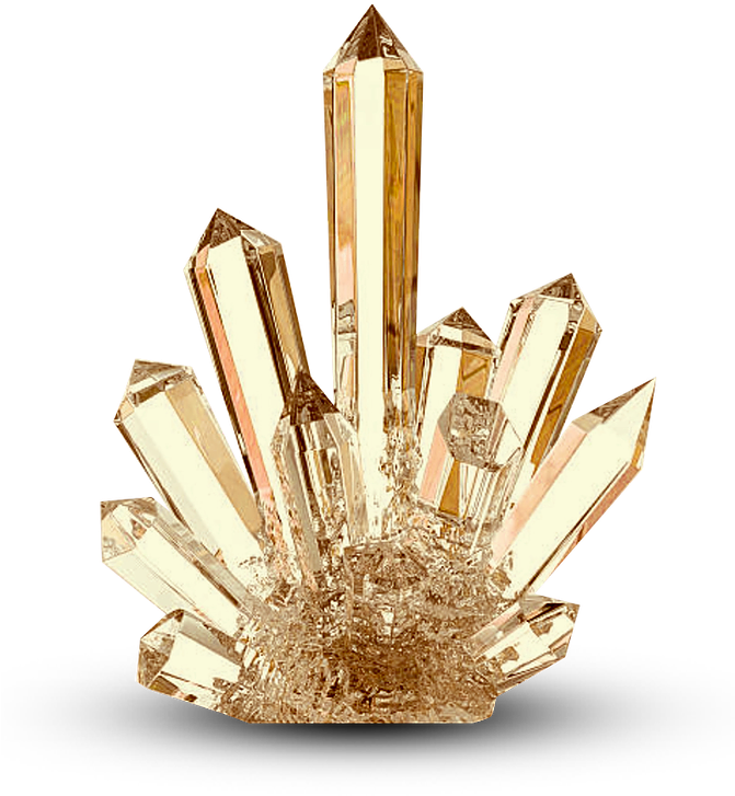 Golden Quartz Crystal Cluster