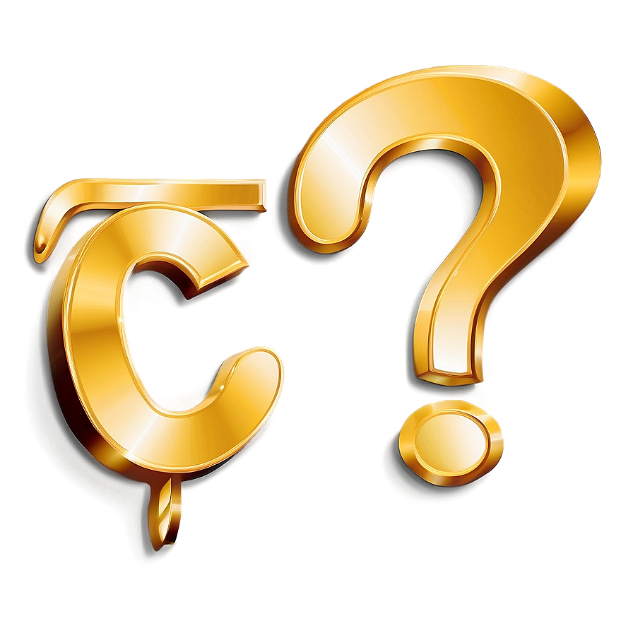 Golden Question Mark Png Lqu5