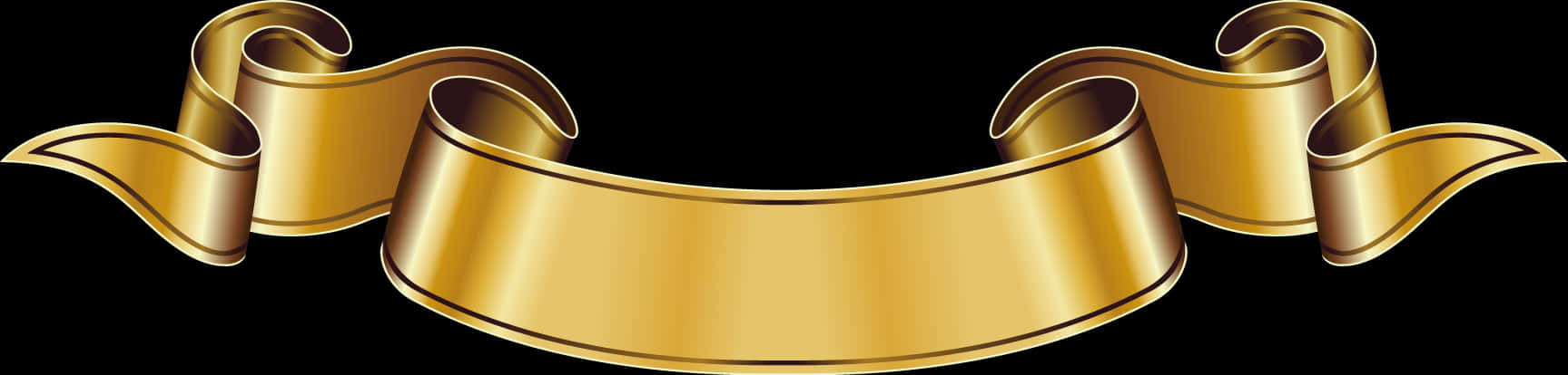 Golden Ribbon Banner Graphic