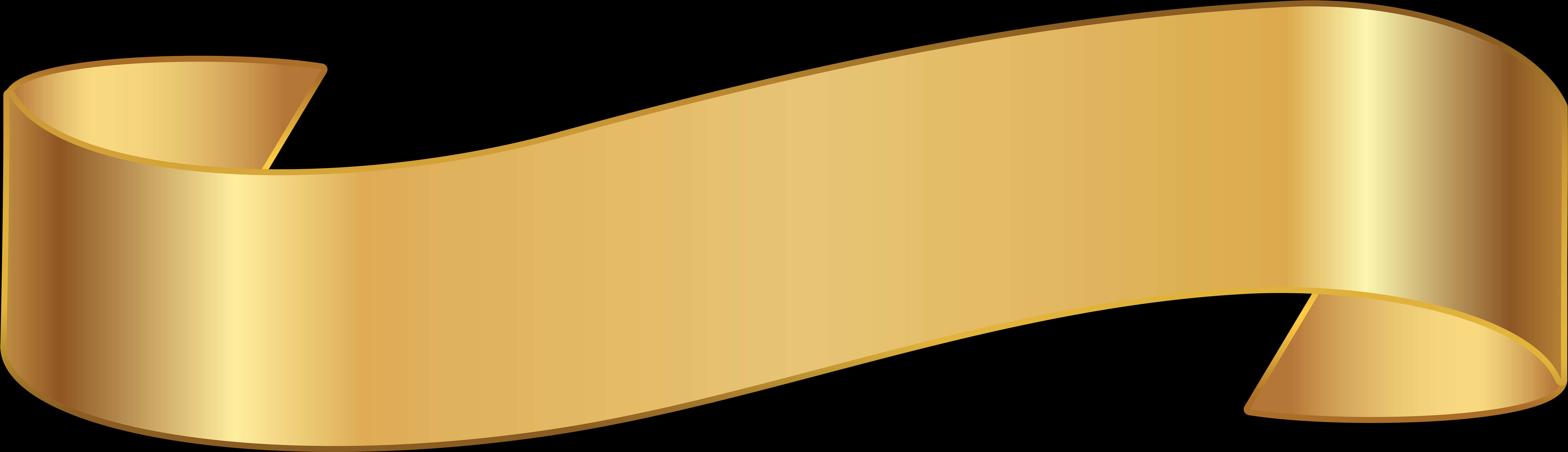 Golden Ribbon Banner