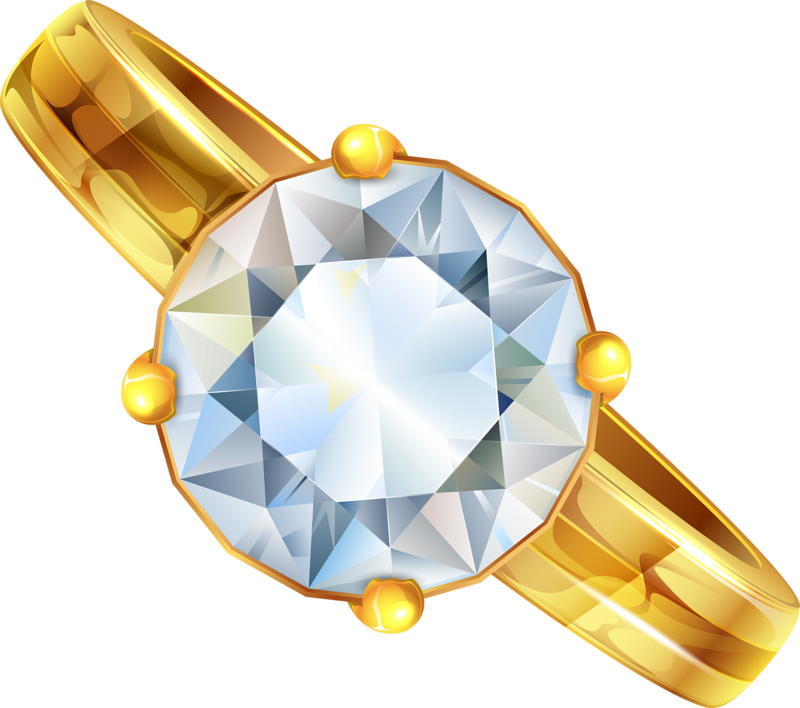 Golden Ringwith Diamond Illustration