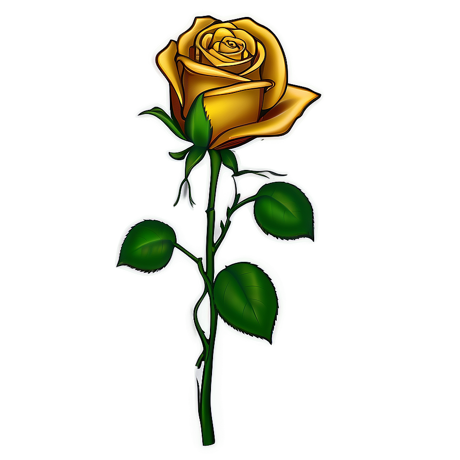 Golden Rose Clipart Png 54