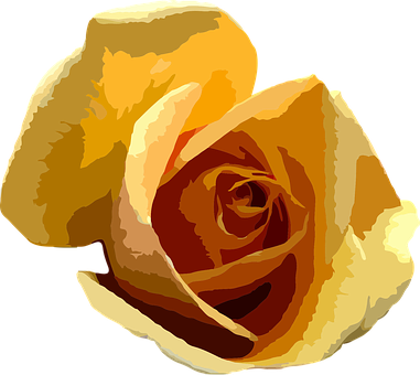 Golden Rose Vector Art