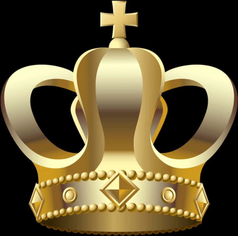 Golden Royal Crown Graphic