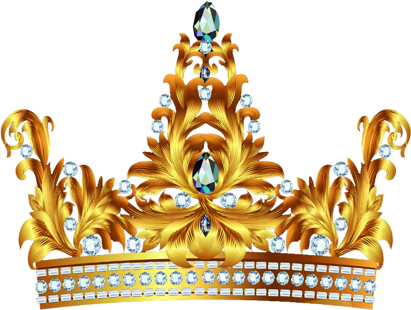 Golden Royal Crown Transparent Background