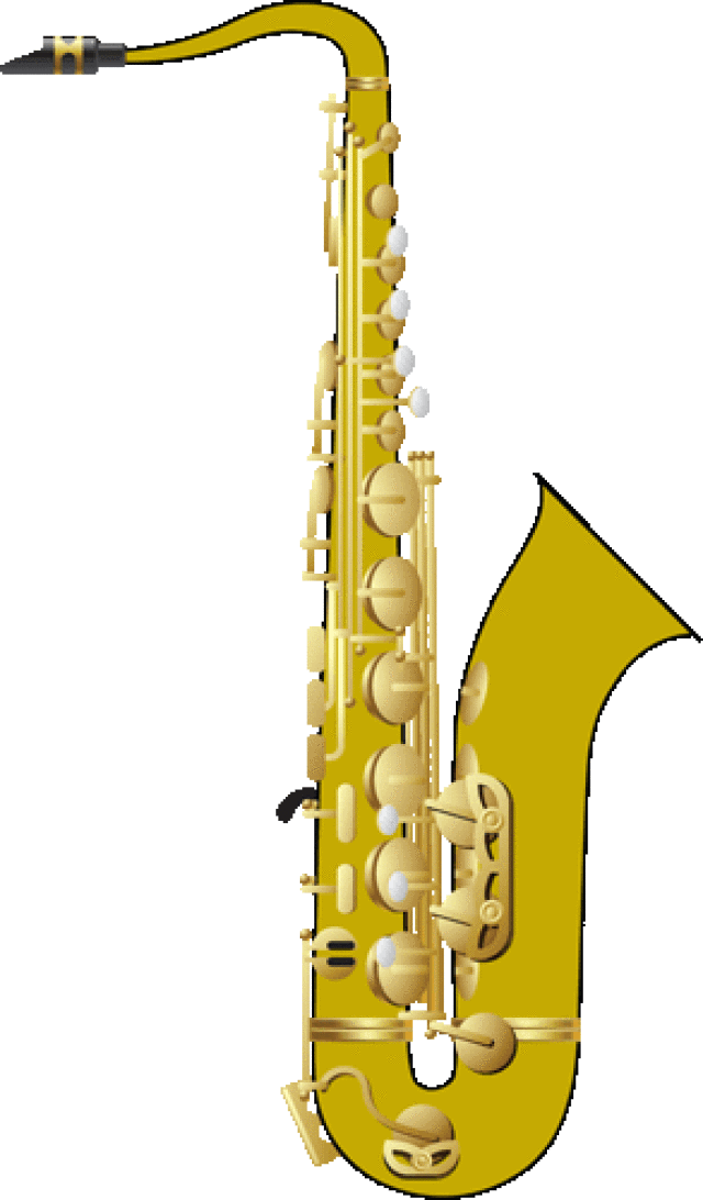 Golden Saxophone Isolated