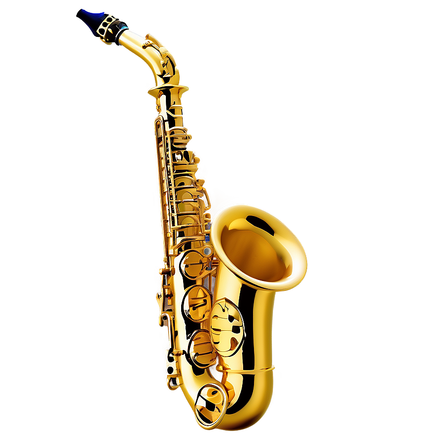 Golden Saxophone Jazz Png 06242024