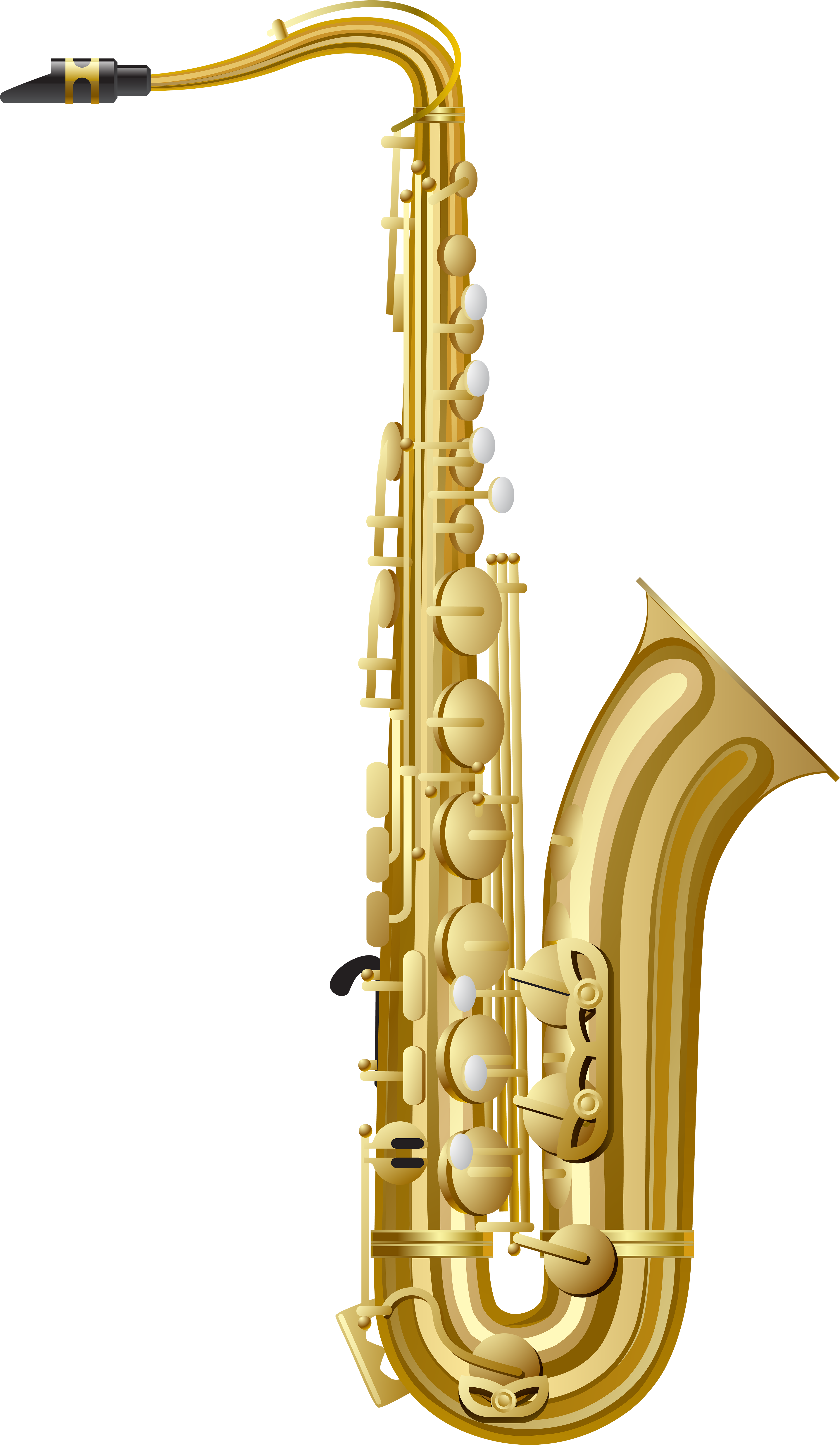 Golden_ Saxophone_ Vector_ Illustration