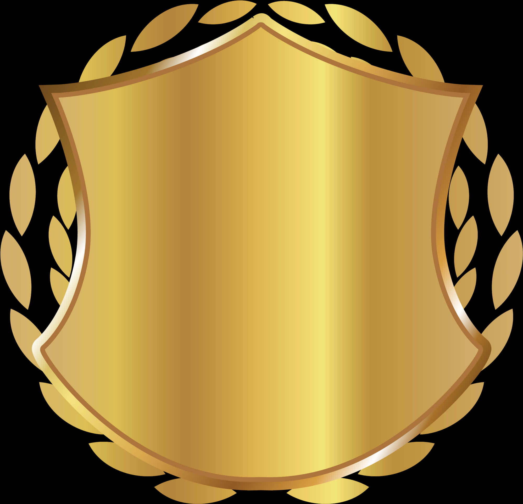 Golden Shield Black Background