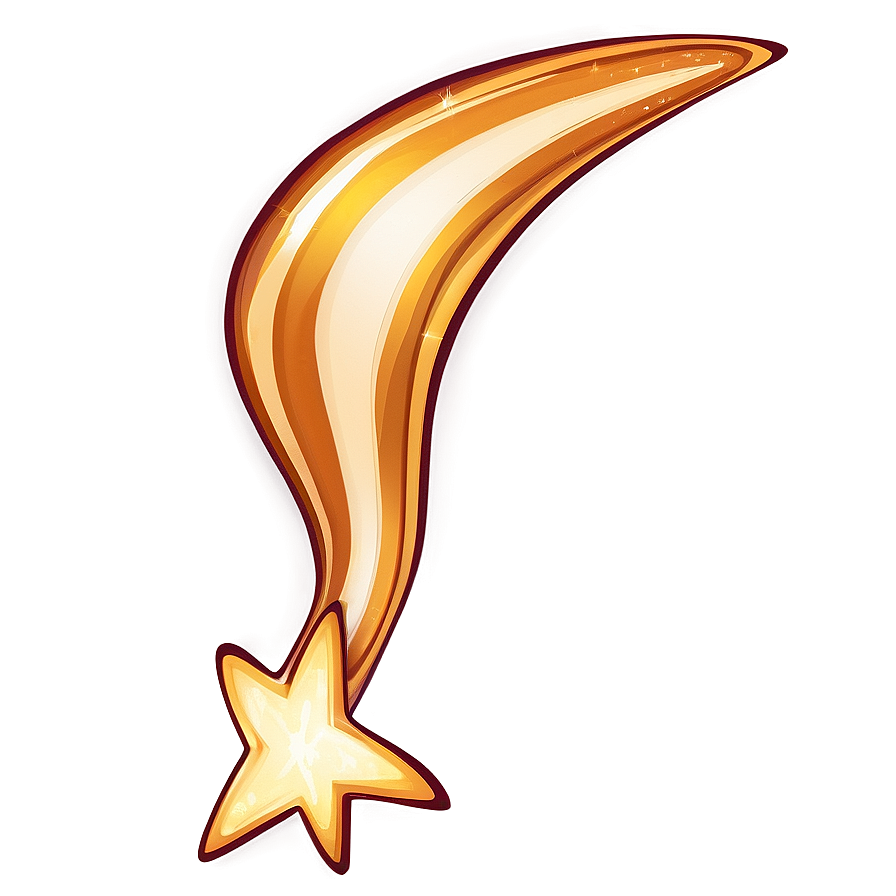 Golden Shooting Star Shine Png Sbs87