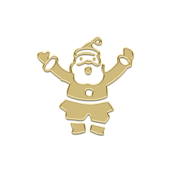 Golden Silhouette Santa Claus