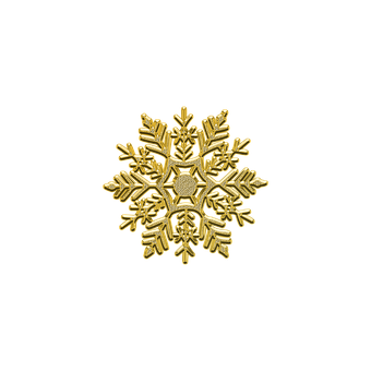 Golden Snowflake Black Background