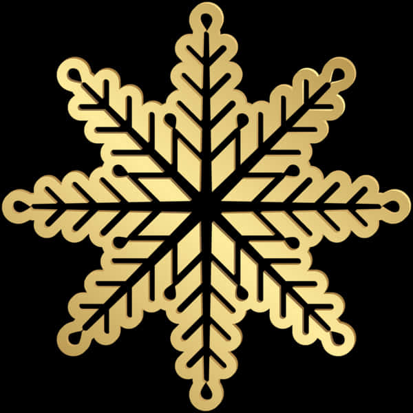 Golden Snowflake Design