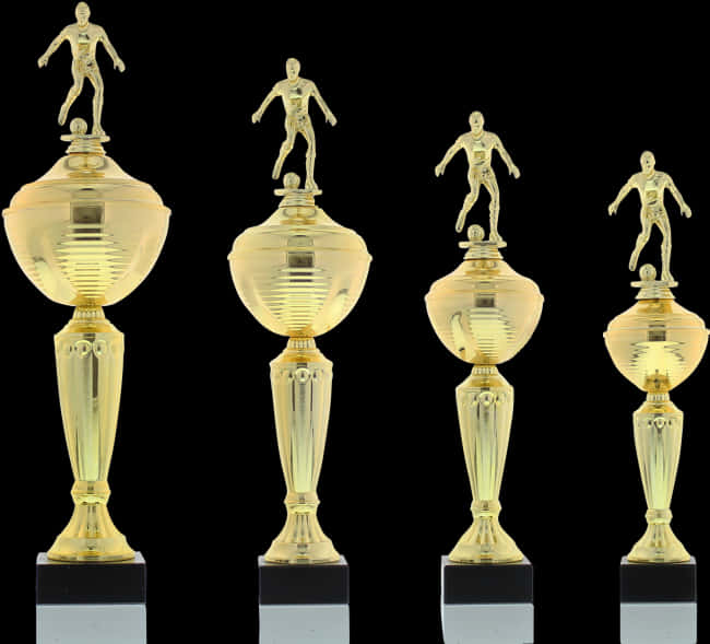 Golden Soccer Trophies