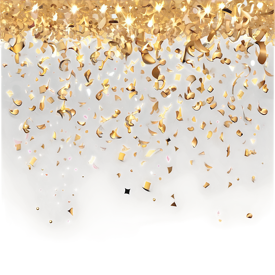 Golden Sparkle Confetti Png 70