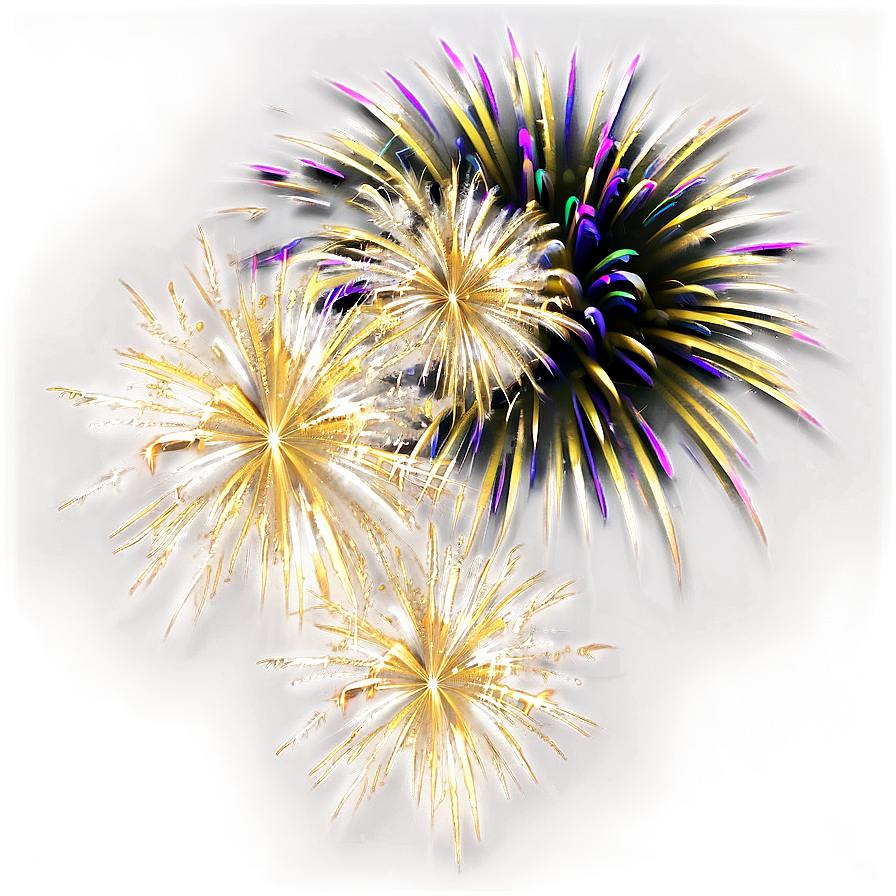 Golden Sparkle Fireworks Png 37