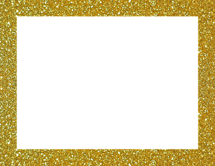 Golden Sparkle Frameon Black Background