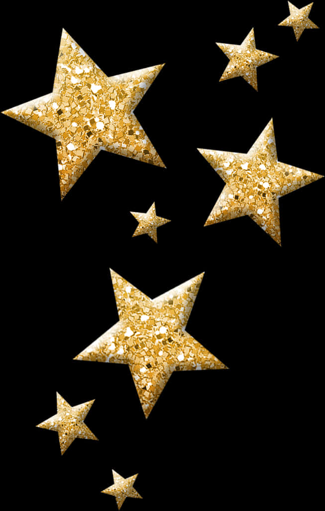 Golden Sparkle Stars Background