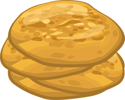 Golden Stacked Pancakes Vector