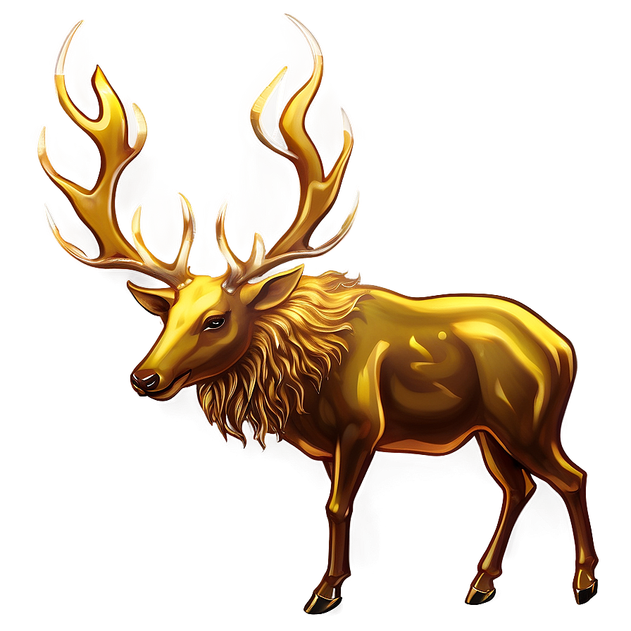 Golden Stag Icon Png 06292024