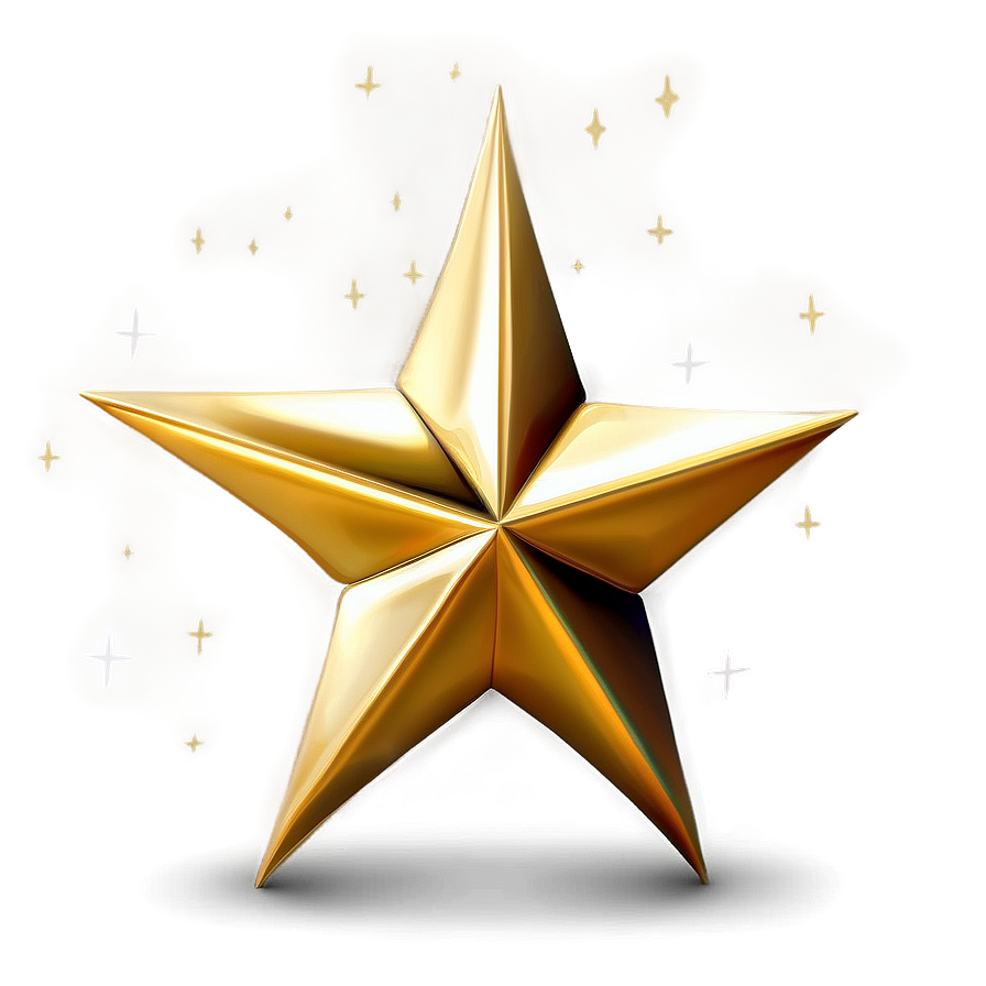 Golden Star Clipart Png Kux