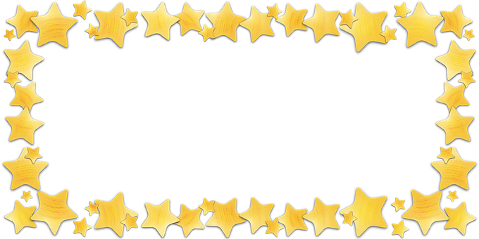 Golden Star Frame Black Background