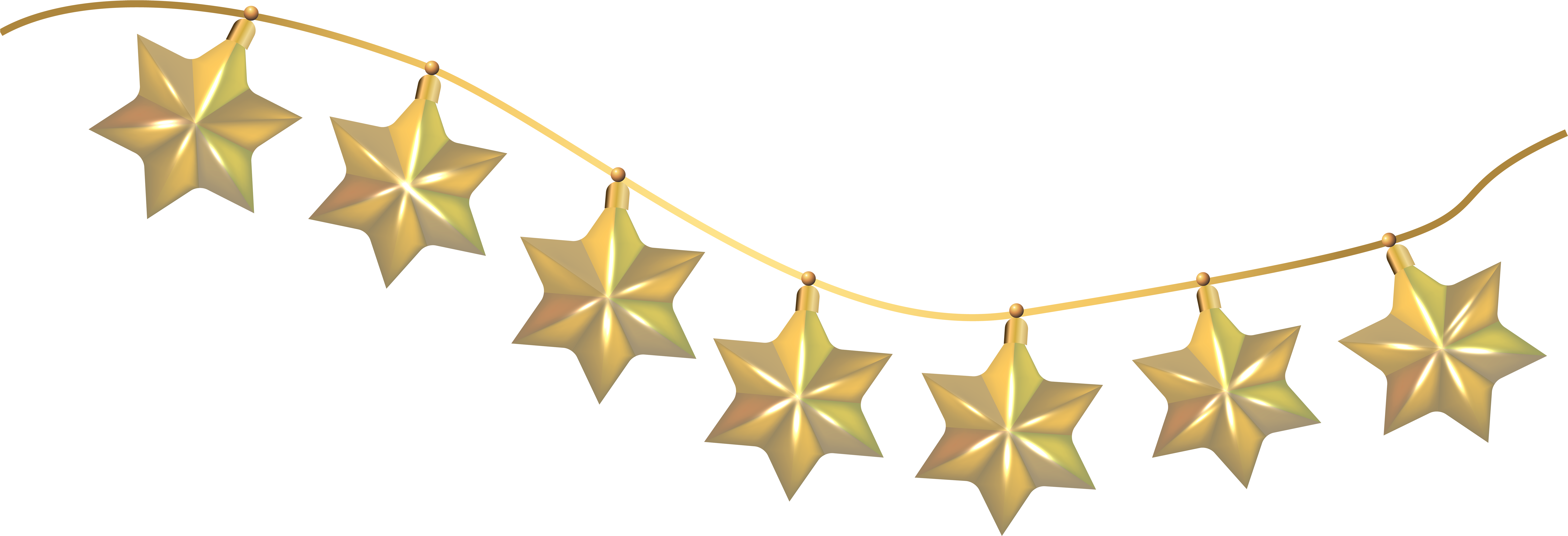 Golden Star Garland Decoration