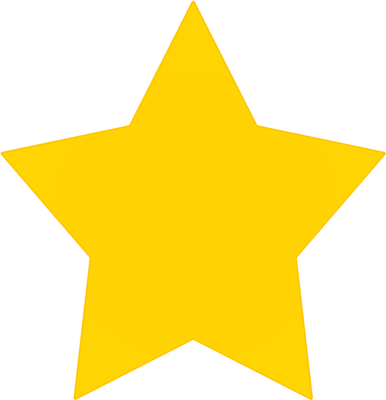 Golden Star Icon Simple Background