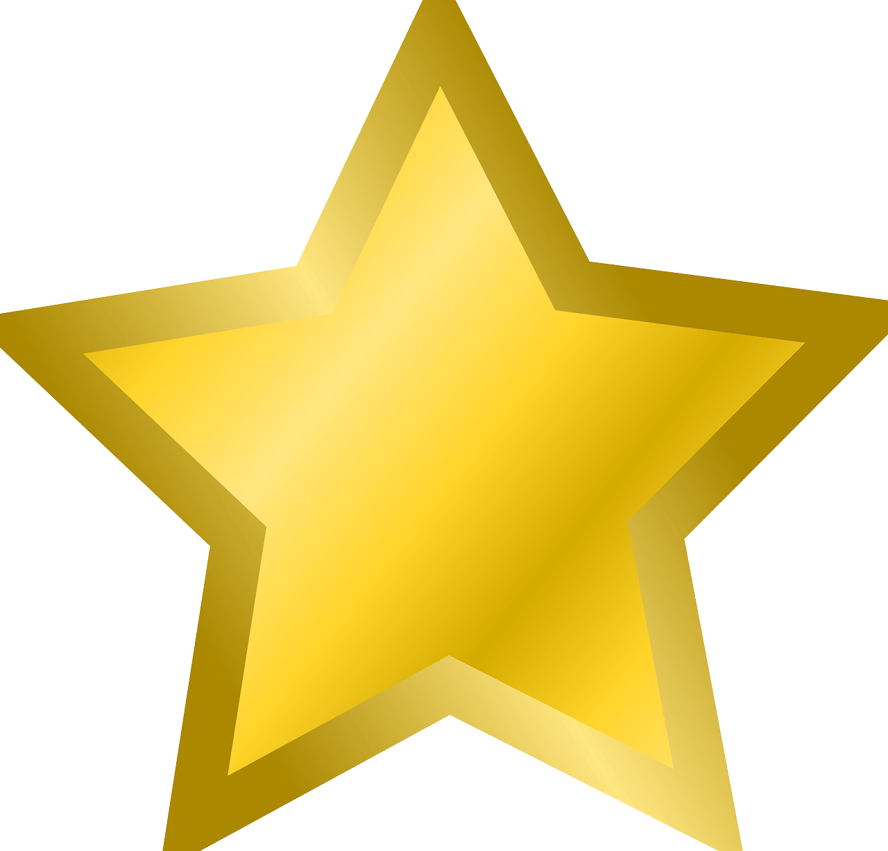 Golden Star Vector Graphic