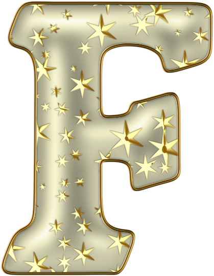 Golden Starred Letter F