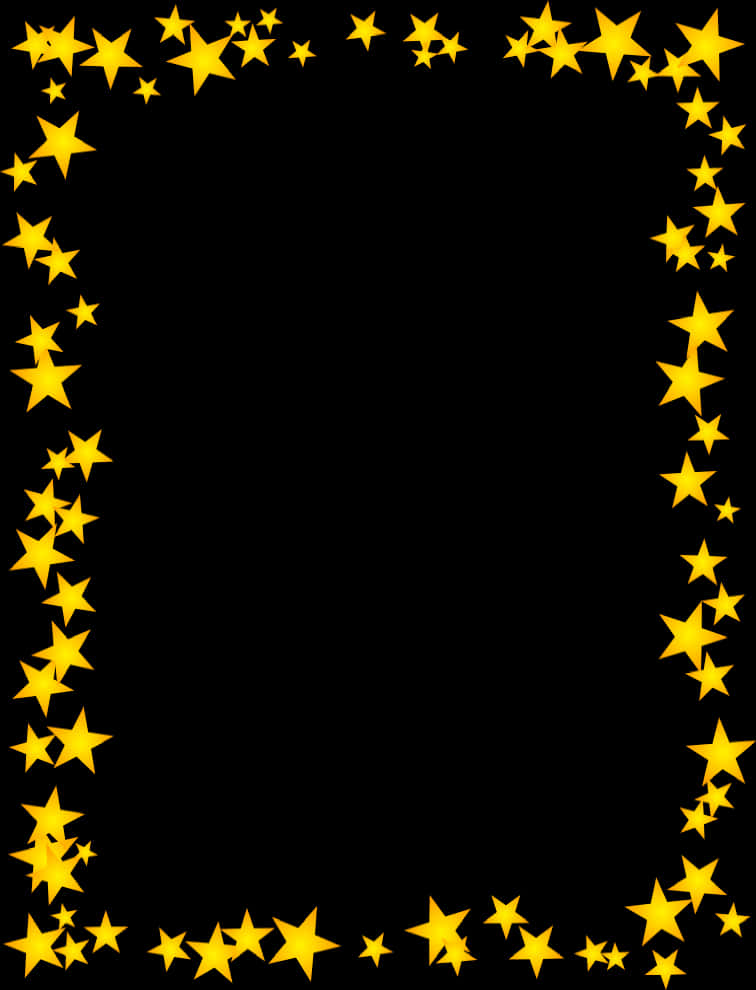 Golden Stars Border Design