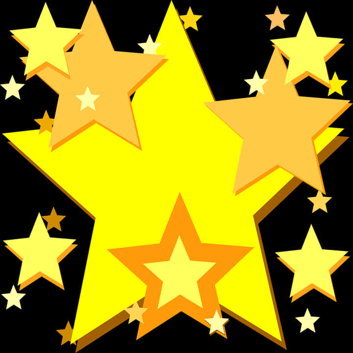 Golden Stars Vector Illustration