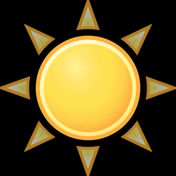 Golden Sun Iconwith Rays