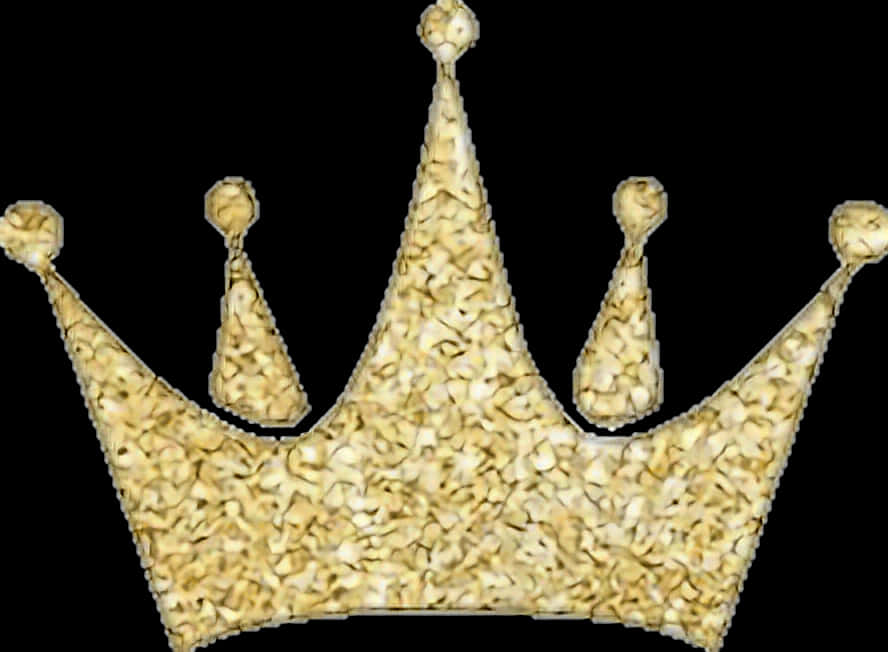 Golden Textured Crown Illustration